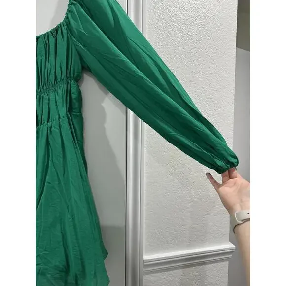 NWT Princess Polly Halton Green Long Sleeve Short Mini Dress- Size 6 - Picture 6 of 9